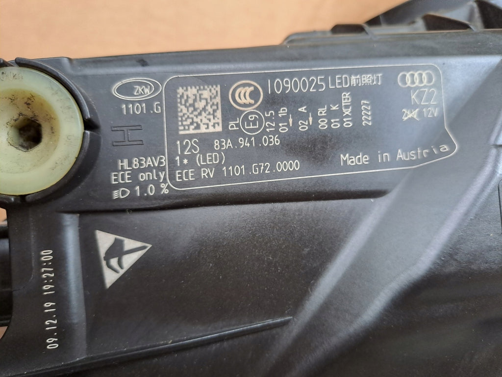 Frontscheinwerfer Audi Q3 83A941036 LED Rechts Scheinwerfer Headlight