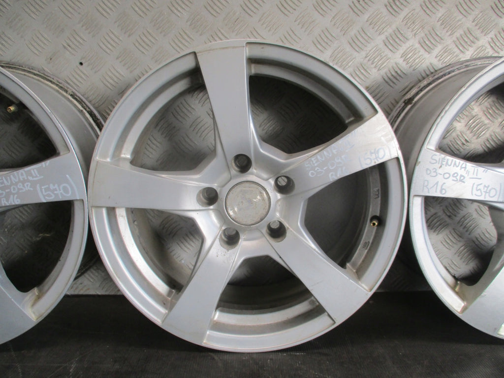 4x Alufelge 16 Zoll 7.0" 5x114.3 Toyota Sienna Rim Wheel FEL6035005730hs