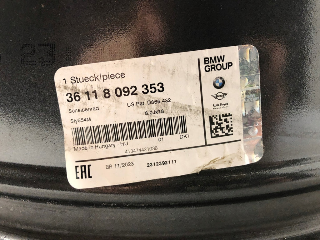 1x Alufelge 18 Zoll 8.0" 5x112 8092353 BMW 1 F40 Rim Wheel FEL9777668770vz