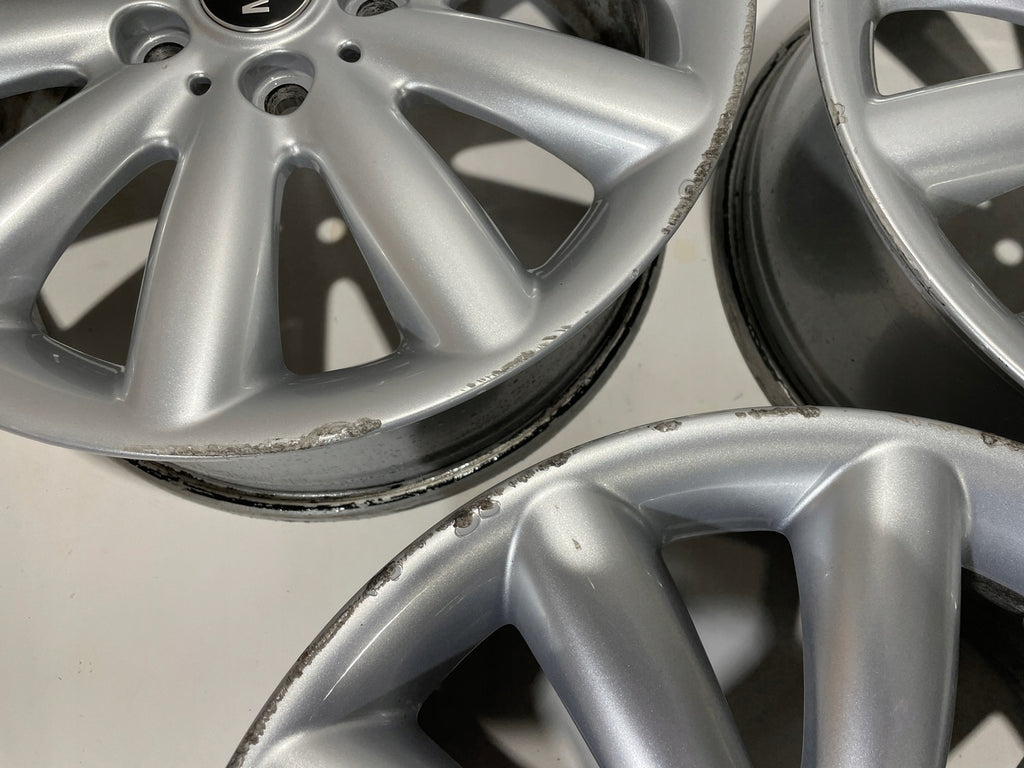 4x Alufelge 17 Zoll 7.0" 5x112 54ET Glanz Silber 6855108 Mini F57 F56 F55