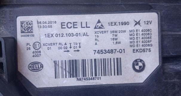 Frontscheinwerfer BMW 3 F30 F31 7453487-01 85122000 LED Links Headlight SCH1343288656xl