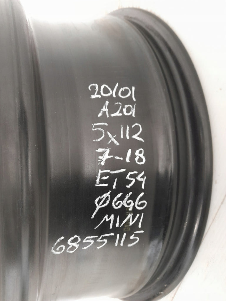 1x Alufelge 18 Zoll 7.0" 5x112 54ET Glanz 6855115 Mini Rim Wheel FEL7064064388aa