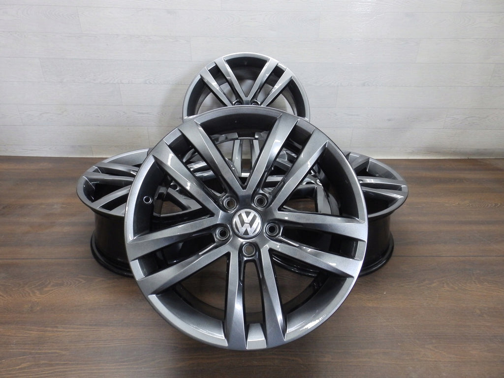 4x Alufelge 18 Zoll 7.5" 5x112 51ET Glanz Grau 5G0601025AF VW Golf Vii Rim Wheel