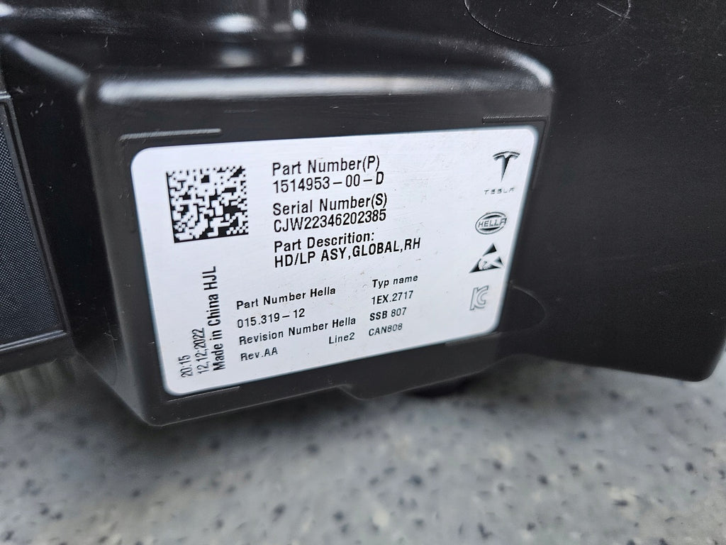 Frontscheinwerfer Tesla Model 3 1514953-00 Full LED Rechts Headlight SCH3123161391at