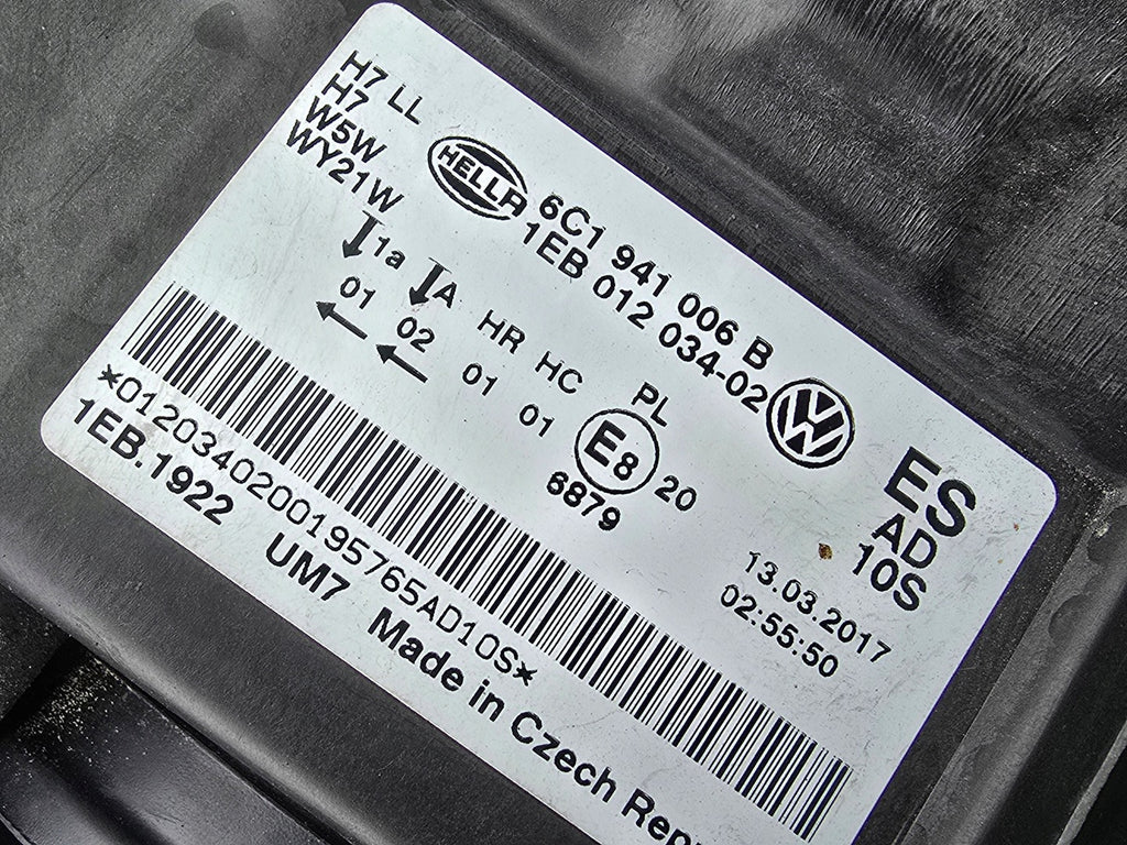 Frontscheinwerfer VW Polo 6c1 6C1941006B Rechts Scheinwerfer Headlight SCH1294342192yq