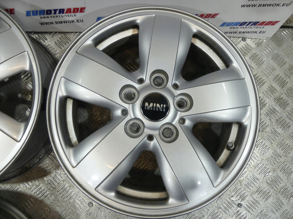 4x Alufelge 15 Zoll 5.5" 5x112 46ET Glanz Silber 6855101 Mini F57 F56 F55 FEL6022392008dr