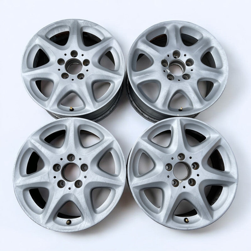 4x Alufelge 16 Zoll 7.5" 5x112 46ET Glanz Silber A2204012302 Mercedes-Benz