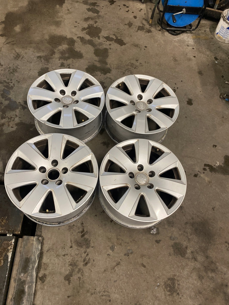 4x Alufelge 16 Zoll 7.0" 5x112 42ET Glanz Silber Audi Rim Wheel