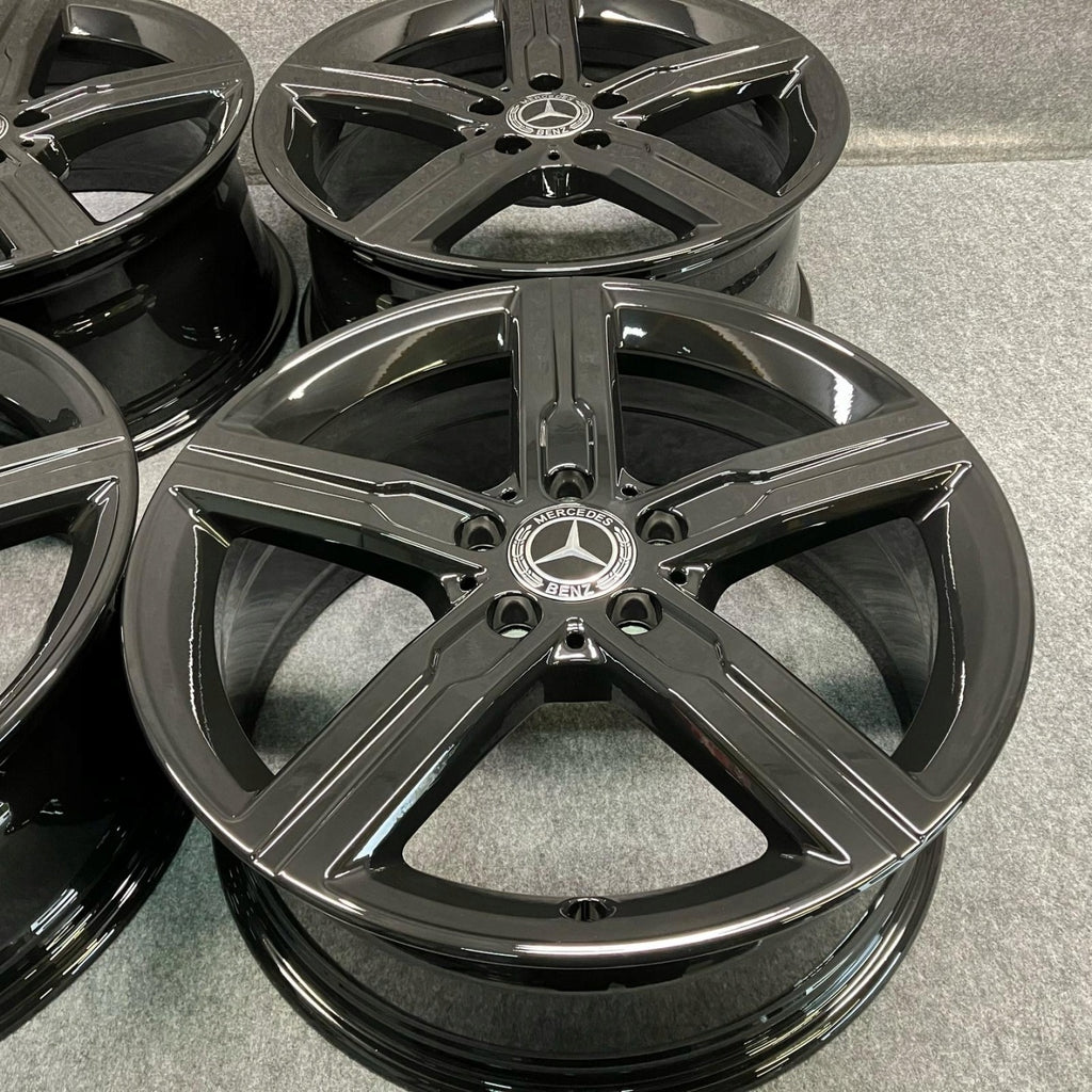 4x Alufelge 18 Zoll 7.5" 5x112 49ET Glanz Schwarz A1774013200 Mercedes-Benz Cla FEL9145924461ei