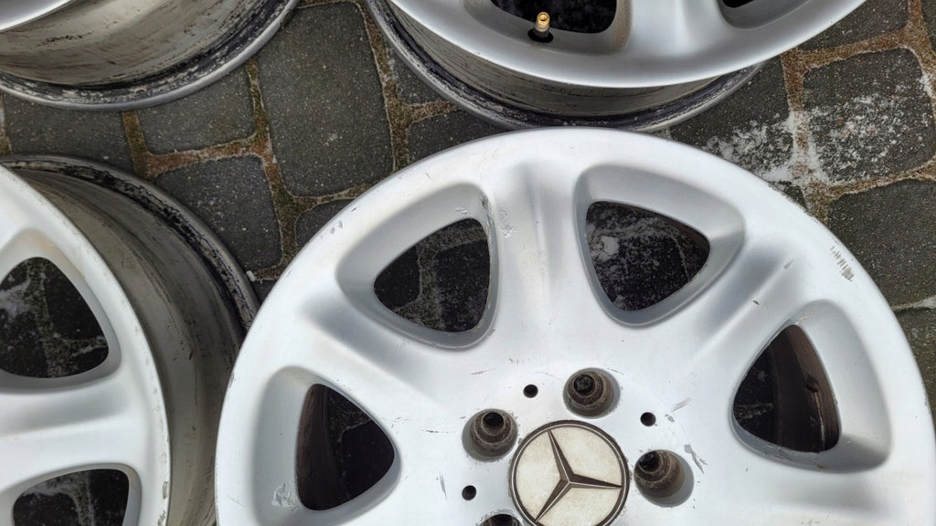 4x Alufelge 16 Zoll 7.5" 5x112 46ET Glanz Silber A2204010102 Mercedes-Benz W220 FEL2553186442yh