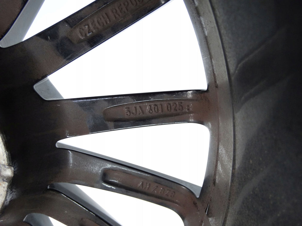 1x Alufelge 17 Zoll 7.0" 5x100 46ET Glanz Schwarz 5JA601025AL Skoda Fabia Rapid FEL4286730672lk