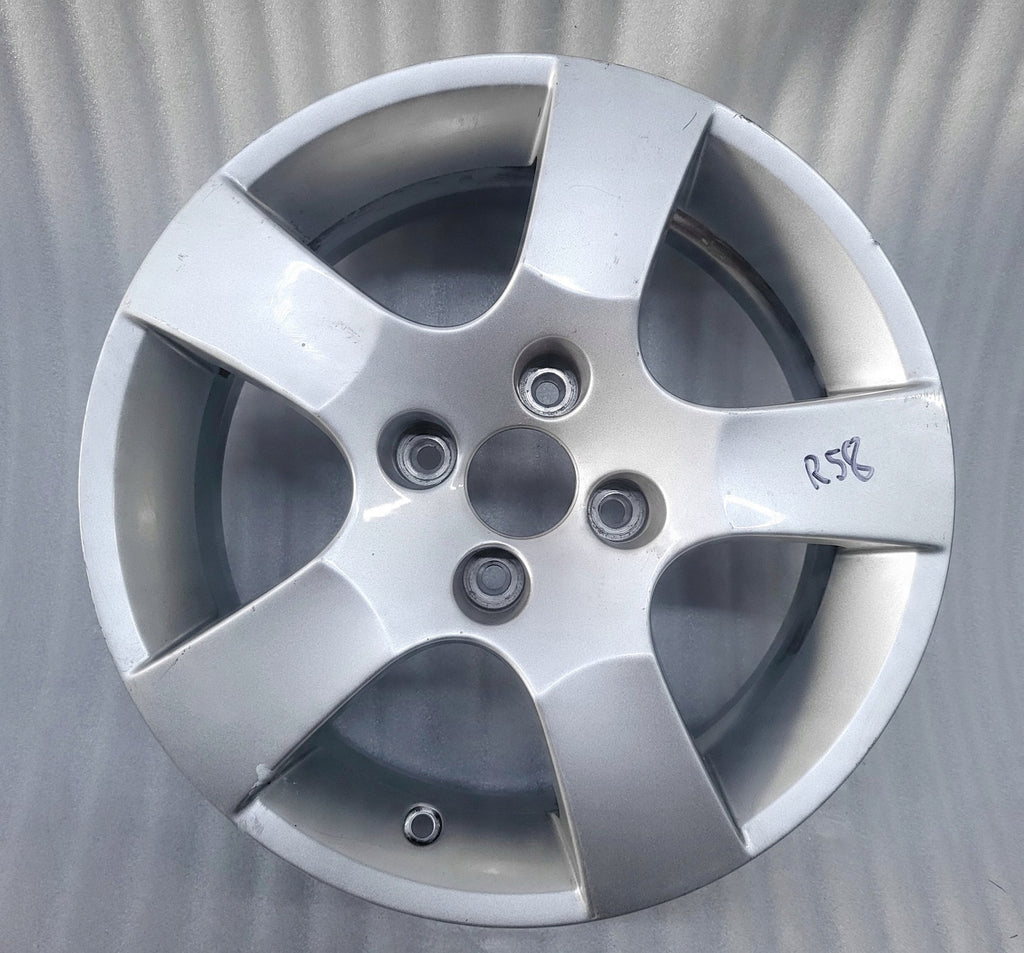 1x Alufelge 16 Zoll 6.0" 4x108 27ET Glanz Silber 9686100080 MA-DAR81 Peugeot 107