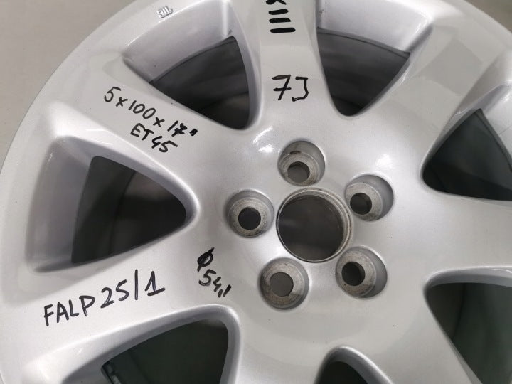 1x Alufelge 17 Zoll 7.0" 5x100 45ET Glanz Silber 42611-05150-A Lexus Avensis FEL6052935430qw