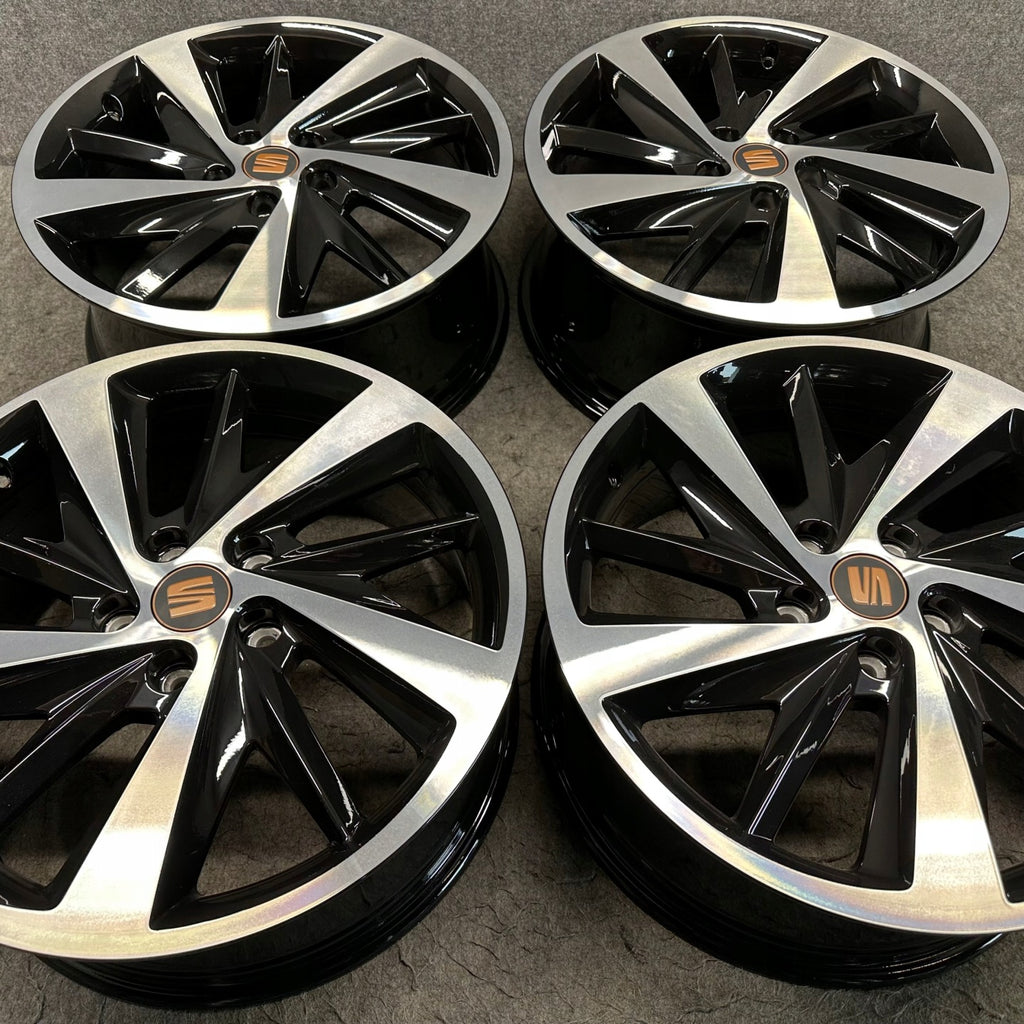 4x Alufelge 18 Zoll 7.5" 5x112 51ET Glanz Grau 5F0601025E Mg Leon Rim Wheel FEL1115442671gp