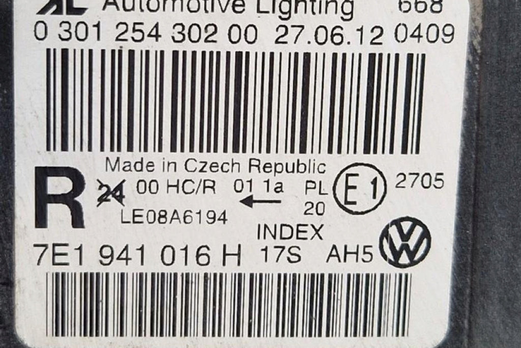Frontscheinwerfer VW Transporter V 7E1941016H Rechts Scheinwerfer Headlight SCH9289013288nz