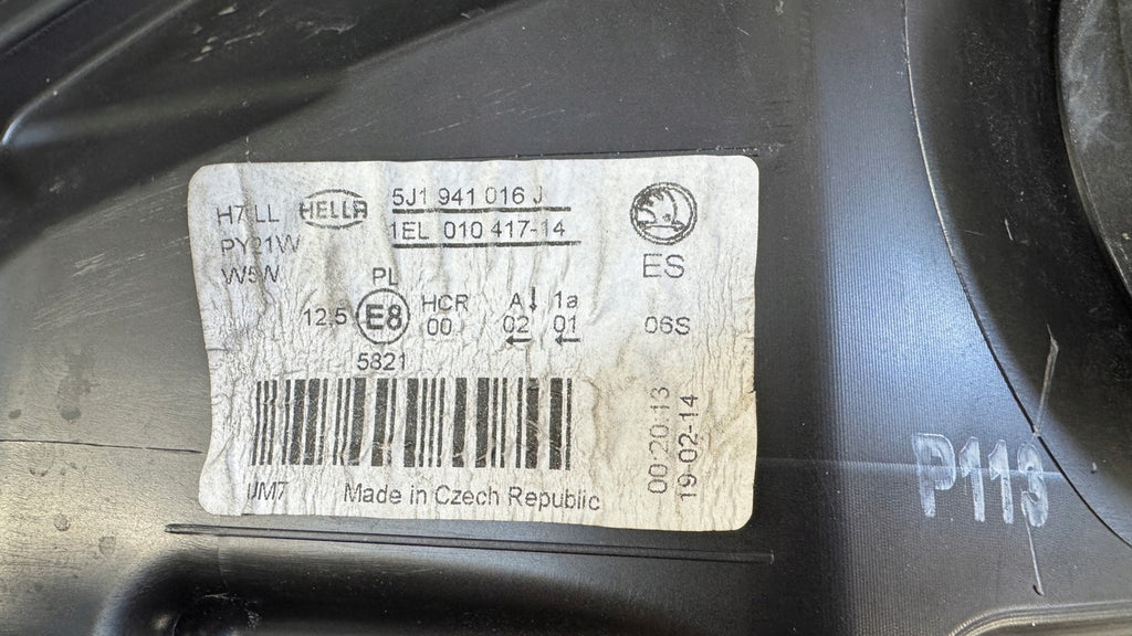 Frontscheinwerfer Skoda Fabia II 5J1941016J Rechts Scheinwerfer Headlight