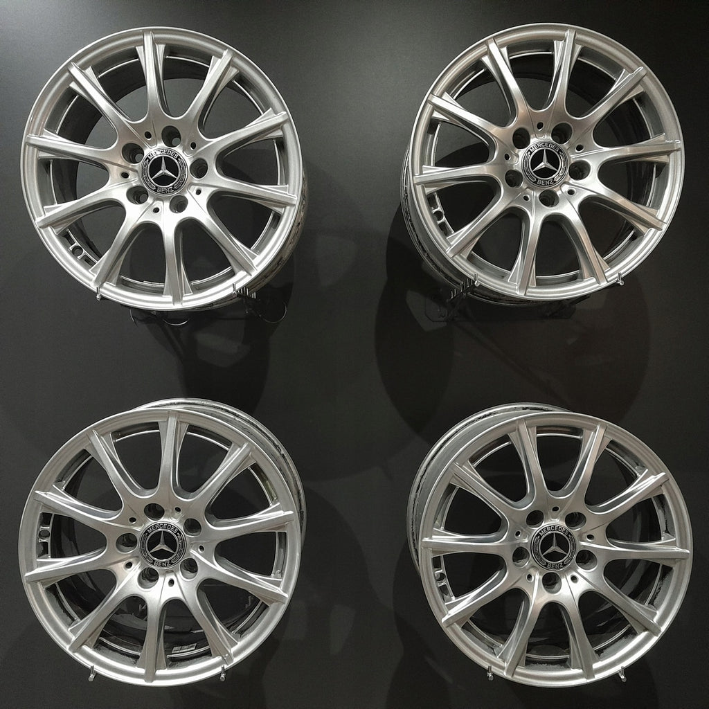 4x Alufelge 16 Zoll 6.5" 5x112 38ET Glanz Silber W205 Mercedes-Benz W204