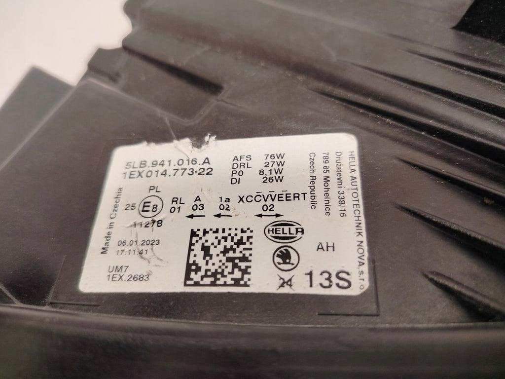 Frontscheinwerfer Skoda Enyaq 5LB941016A Full LED Rechts Scheinwerfer Headlight