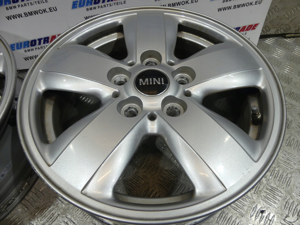4x Alufelge 15 Zoll 5.5" 5x112 46ET Glanz Silber 6855101 Mini F57 F56 F55 FEL6022392008dr