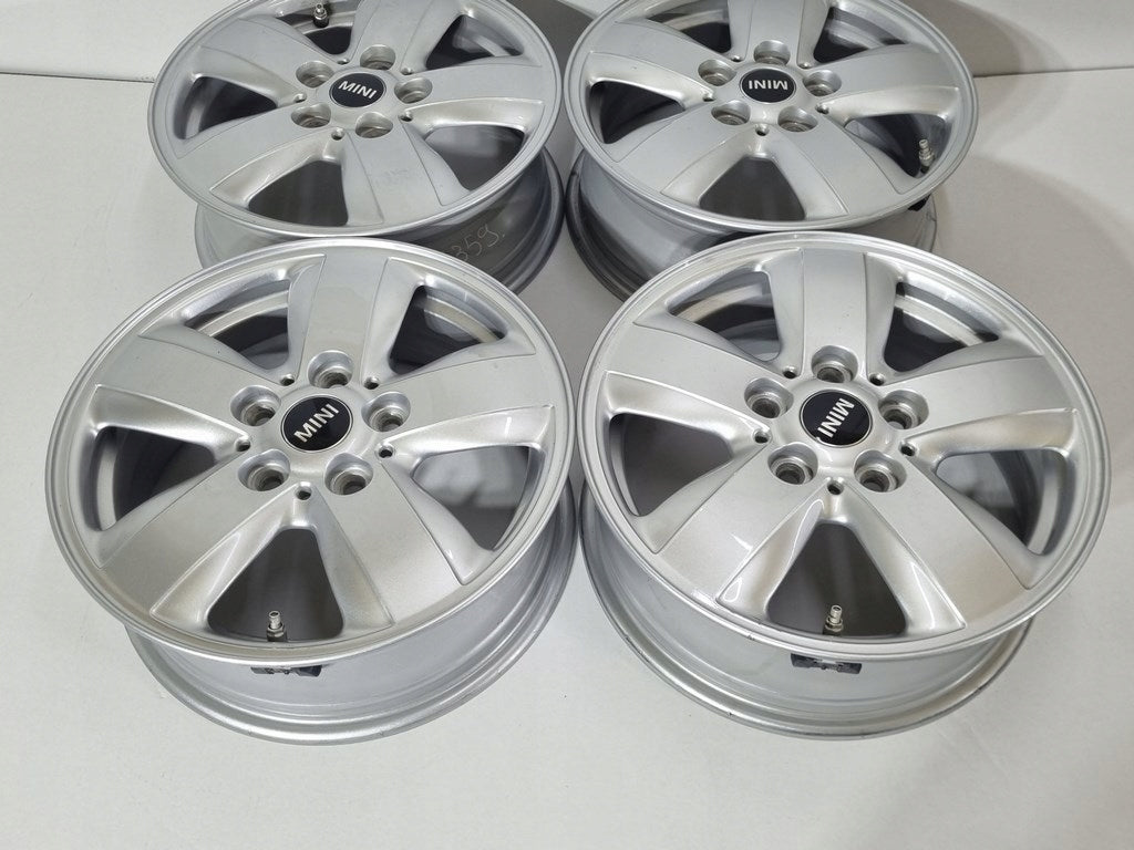 4x Alufelge 15 Zoll 5.5" 5x112 46ET Glanz Silber 6855101 Mini Rim Wheel FEL6463992510ih