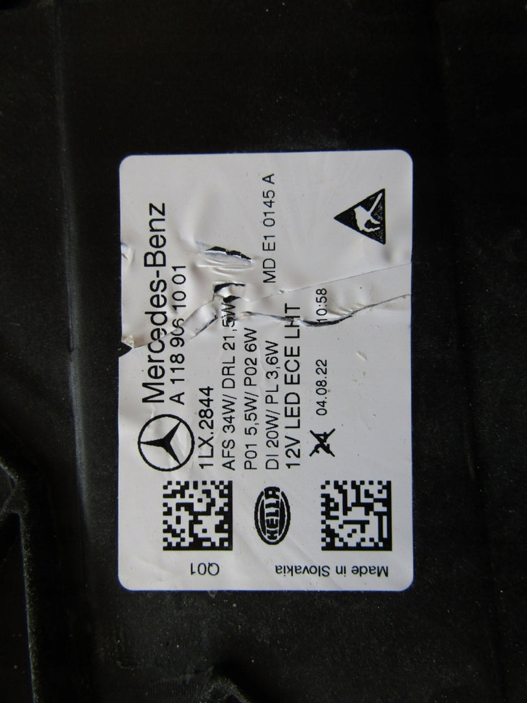 Frontscheinwerfer Mercedes-Benz Cla A1189061201 LED Rechts Headlight SCH8684851202dz