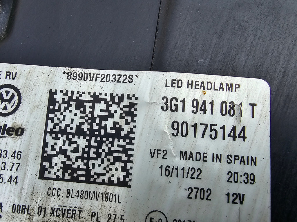 Frontscheinwerfer VW Passat B8 3G1941081T Full LED Links Scheinwerfer Headlight SCH9007745834wv