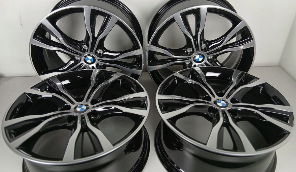 4x Alufelge 18 Zoll 8.0" 5x112 57ET Glanz Schwarz 6855093 BMW Rim Wheel FEL9569100456bx