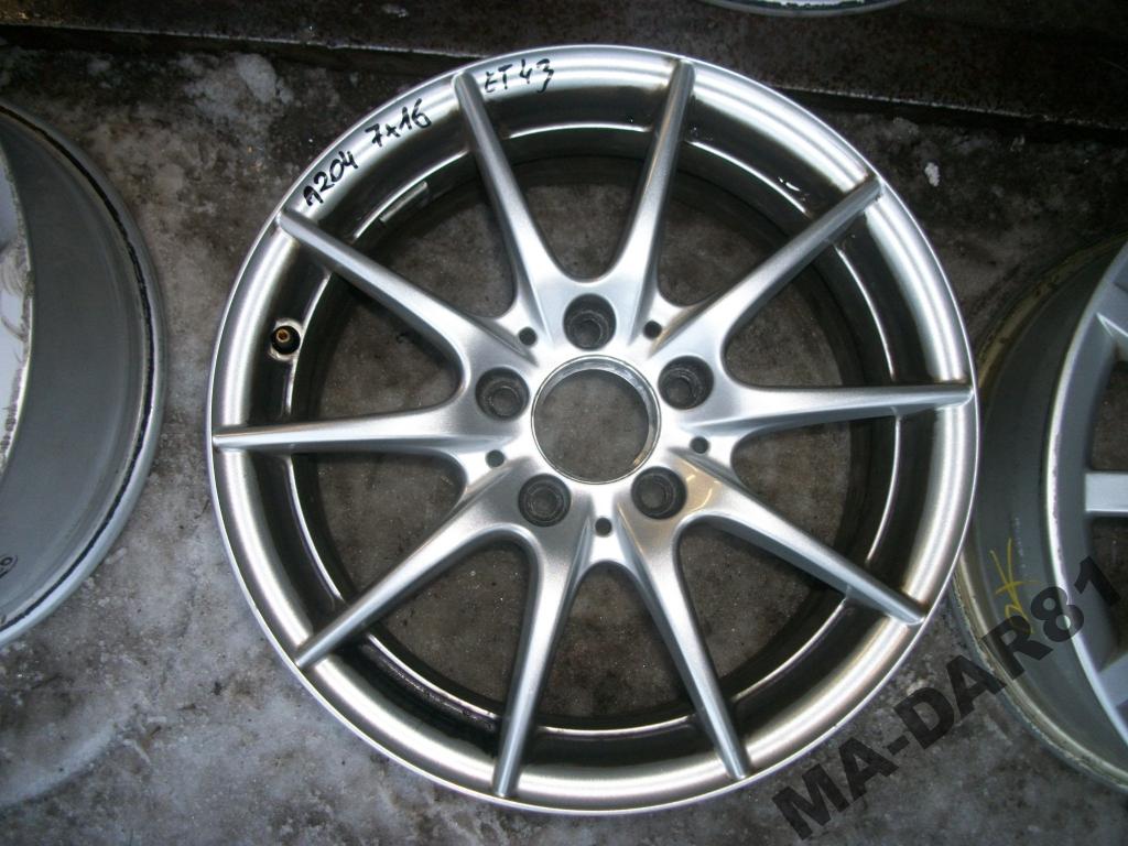 1x Alufelge 16 Zoll 7.0" 5x112 43ET Glanz Silber A2044015702 Mercedes-Benz W204