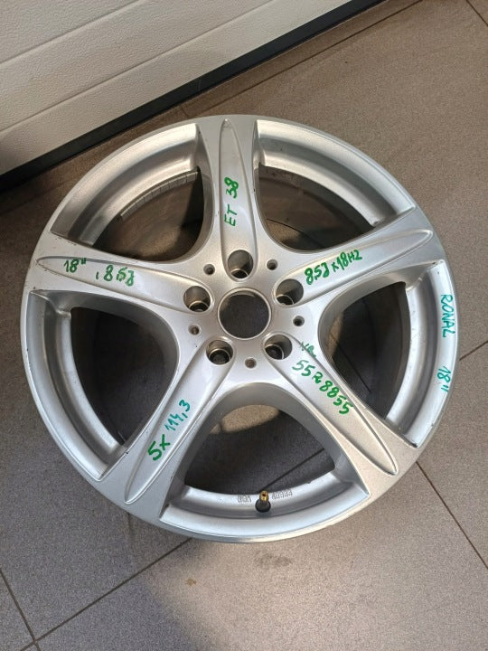 1x Alufelge 18 Zoll 8.5" 5x114.3 38ET 55R8855 Rim Wheel FEL7910361735mx
