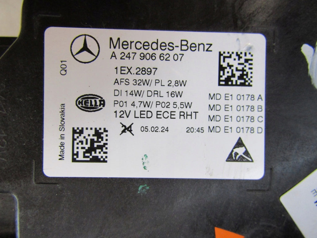 Frontscheinwerfer Mercedes-Benz W247 A2479066207 LED Rechts Headlight SCH3198956738ih