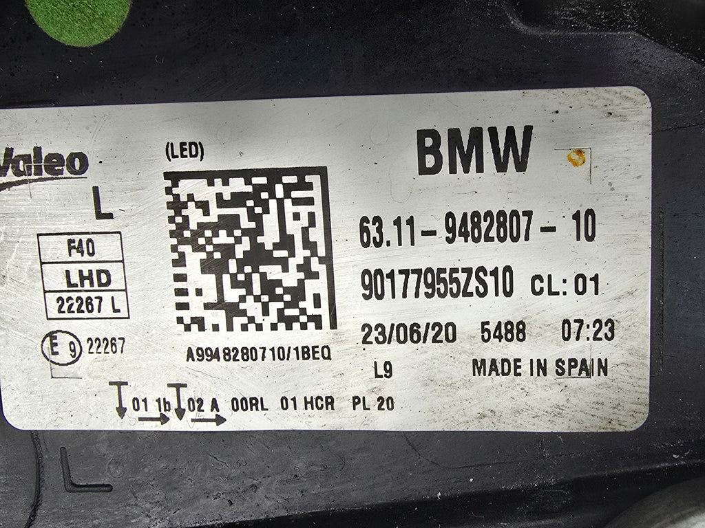 Frontscheinwerfer BMW 1 F40 6311-9482807-10 Full LED Links Headlight SCH5819089863cy