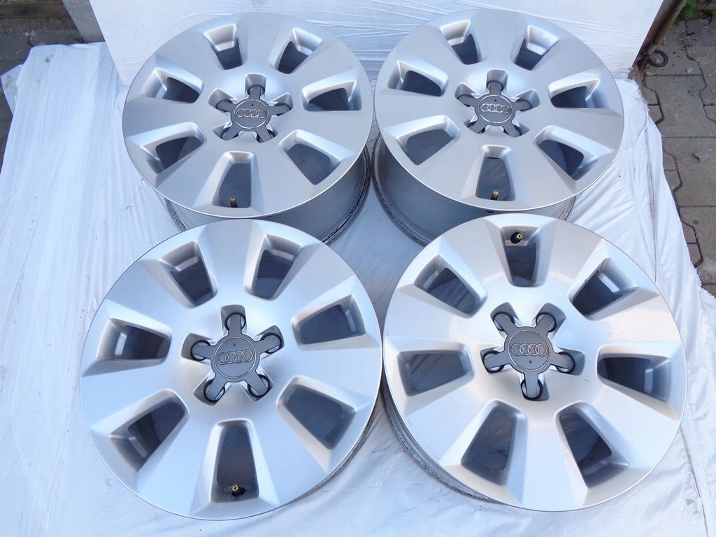 4x Alufelge 16 Zoll 7.5" 5x112 37ET Glanz Silber 4G0601025 Audi A6 Rim Wheel