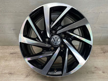 Laden Sie das Bild in den Galerie-Viewer, 4x Alufelge 16 Zoll 6.5" 5x112 48ET Glanz Schwarz 5TA601025K VW Touran Rim Wheel FEL7472480469gu