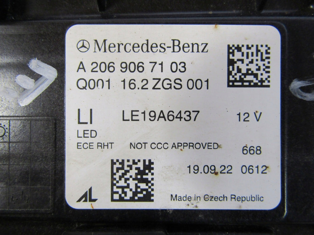 Frontscheinwerfer Mercedes-Benz W206 A2069067103 LED Links Headlight SCH8880310450ll