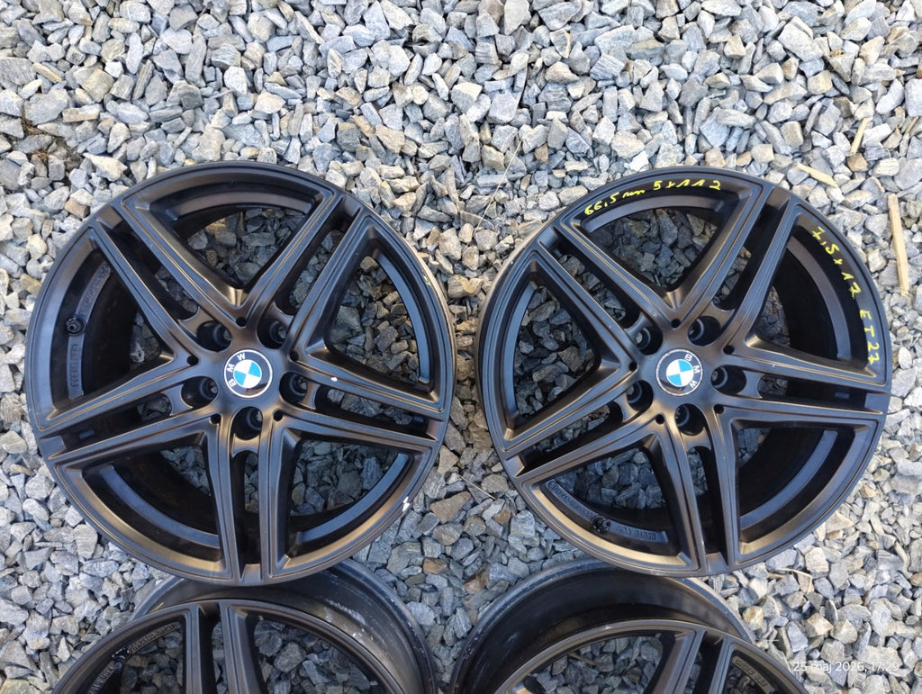 4x Alufelge 17 Zoll 7.5" 5x112 27ET Glanz Schwarz KBA51525 Rim Wheel FEL6776039508cv