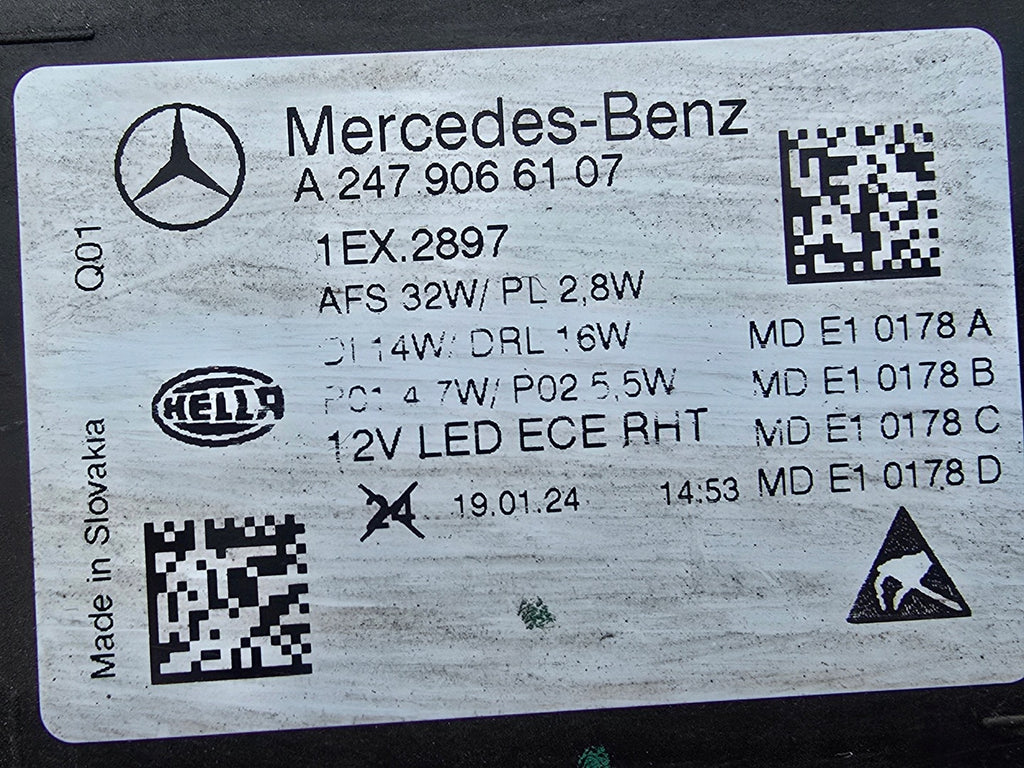 Frontscheinwerfer Mercedes-Benz W247 A2479066107 Full LED Rechts oder Links SCH1230151492ie