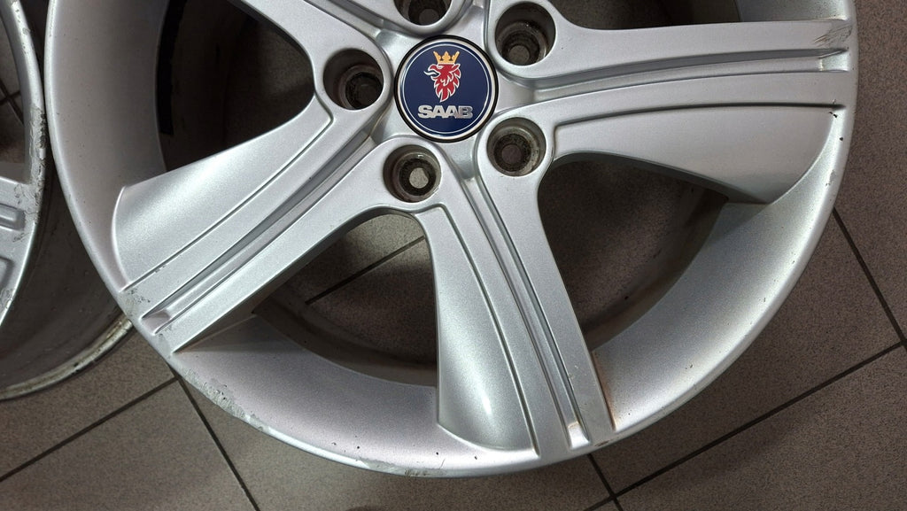 4x Alufelge 17 Zoll 7.5" 5x110 49ET Glanz Silber 12780246 Saab 9-5 9-3 Rim Wheel FEL9322622129oy