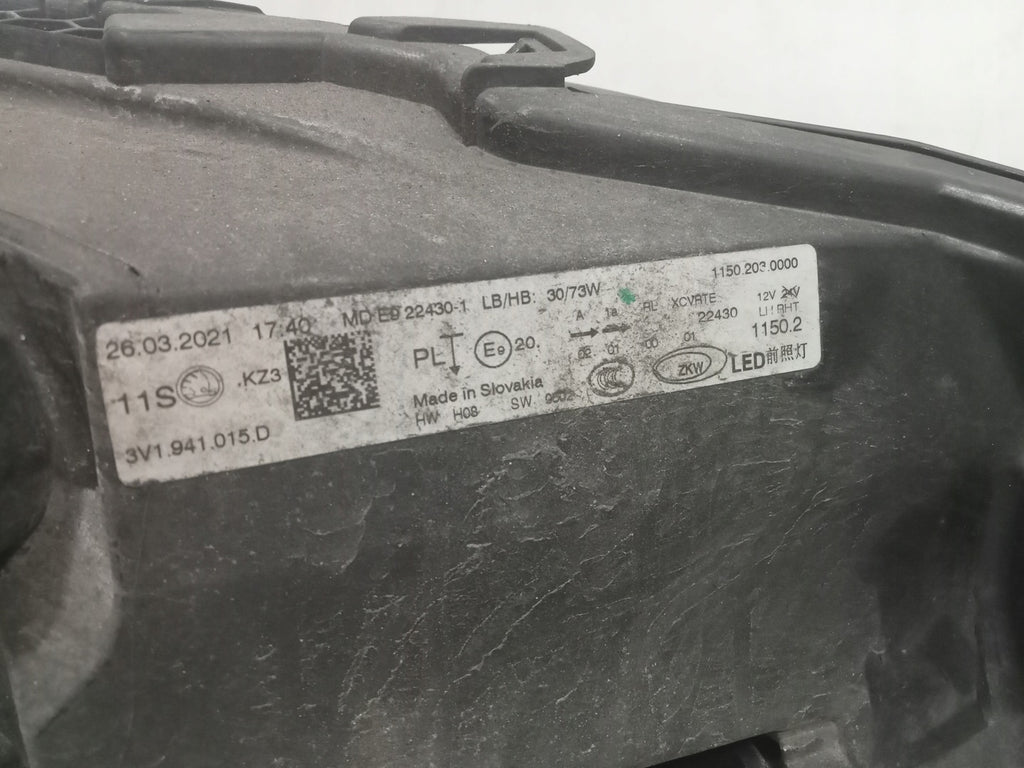 Frontscheinwerfer Skoda Superb III 3V1941016D Full LED Rechts oder Links