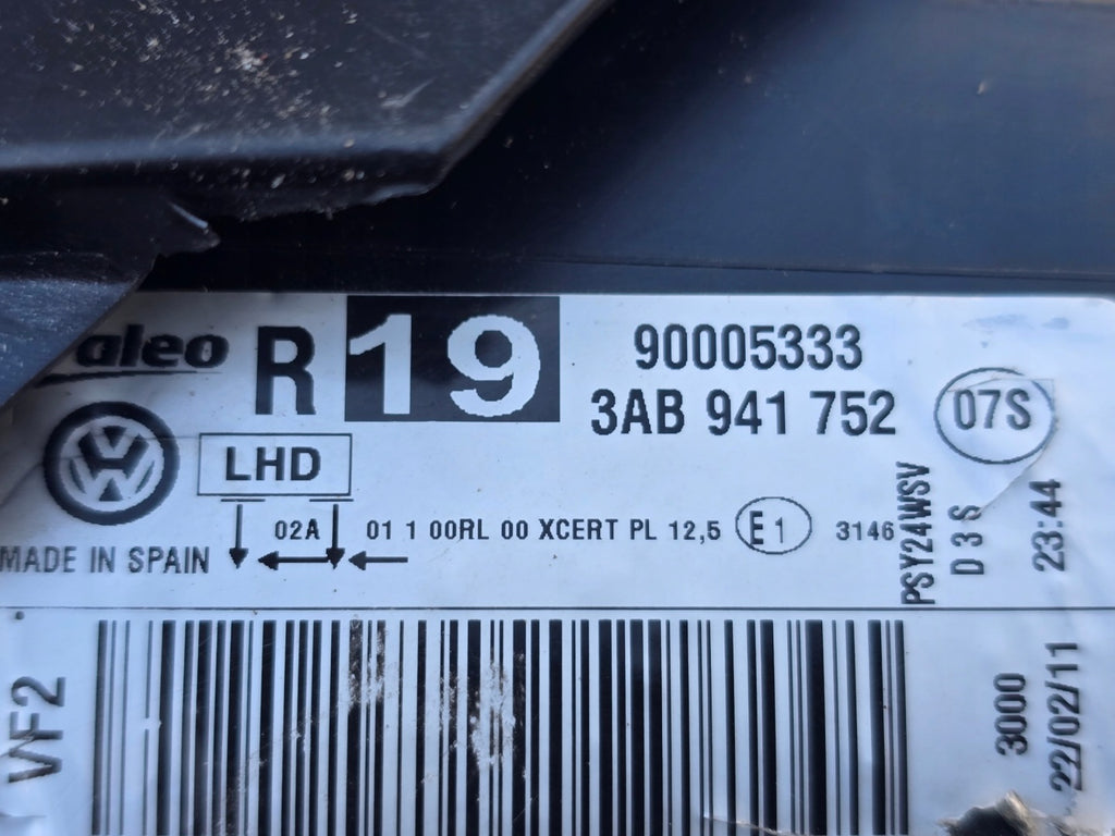 Frontscheinwerfer VW Passat B7 3AB941752 Xenon Rechts Scheinwerfer Headlight SCH7824544469yy