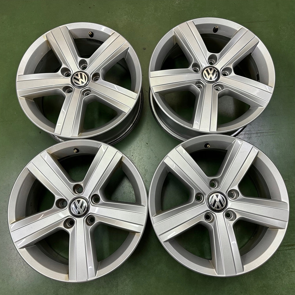 4x Alufelge 16 Zoll 6.5" 5x112 46ET Glanz Silber 5G0601025BN VW Golf Vii FEL4480222494xk