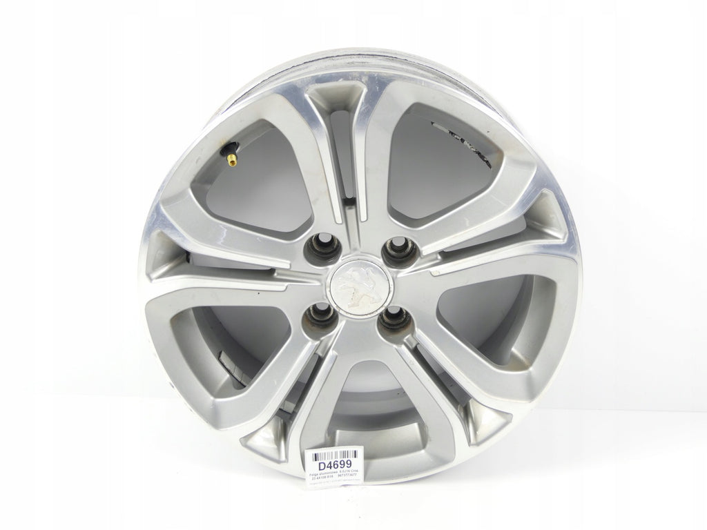 1x Alufelge 16 Zoll 6.0" 4x108 23ET Rot 9673773677 Peugeot 208 I Rim Wheel FEL8515766728hf