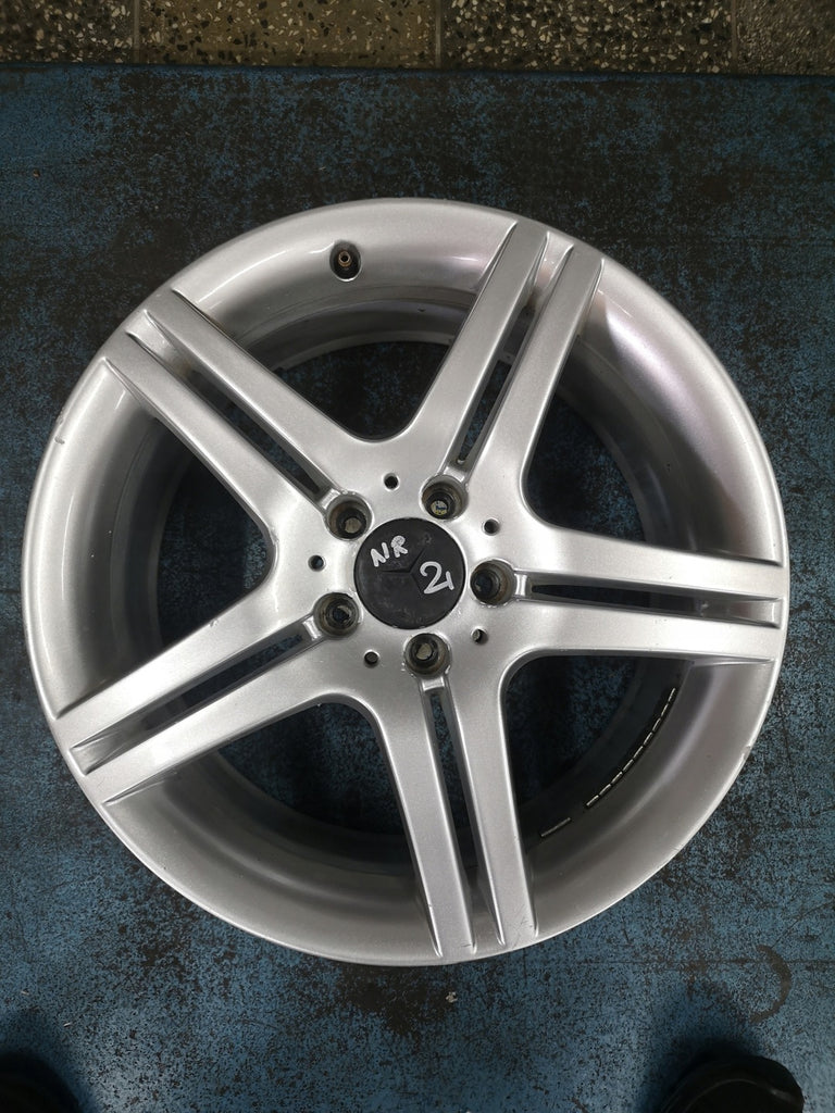 1x Alufelge 18 Zoll 8.5" 5x112 30ET Matt Silber A2034015602 Mercedes-Benz W203