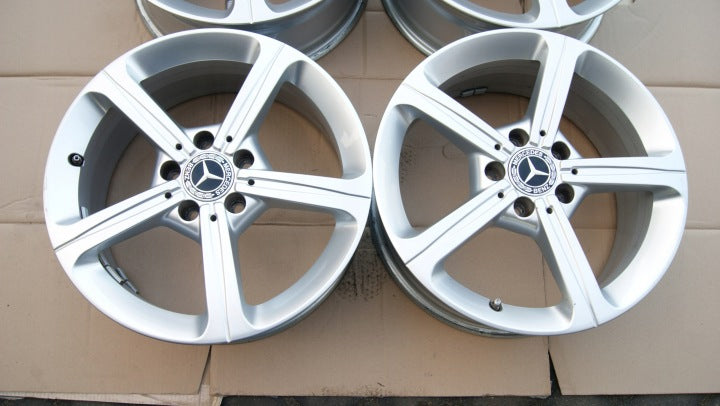 4x Alufelge 17 Zoll 6.5" 5x112 44ET Glanz Silber A1774011200 Mercedes-Benz Cla FEL7915583089ho
