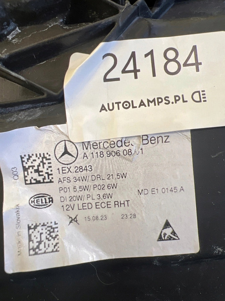 Frontscheinwerfer Mercedes-Benz Cla A1189060801 LED Rechts Headlight SCH2932730117vs