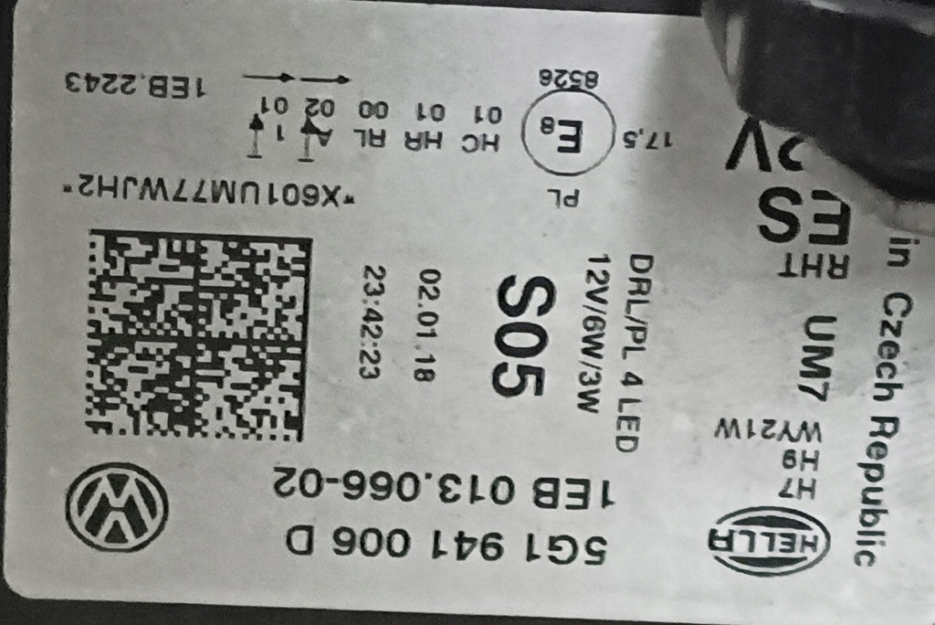 Frontscheinwerfer VW Golf VII 5G1941006D Rechts Scheinwerfer Headlight SCH8513130932pl