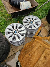 Laden Sie das Bild in den Galerie-Viewer, 4x Alufelge 16 Zoll 6.5" 5x120 Glanz Silber 6779786 BMW Rim Wheel FEL1491366875uw