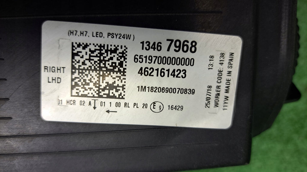 Frontscheinwerfer Opel Zafira Crossland X 13467968 Rechts Scheinwerfer Headlight