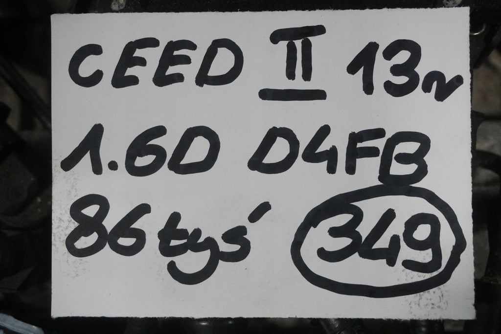 Motor Kia Ceed D4FB 1.6 CRDI 86TKm 2013 Diesel Engine Unkomplett