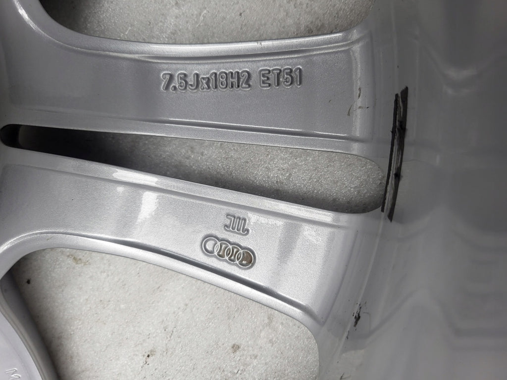 1x Alufelge 18 Zoll 7.5" 5x112 51ET Glanz Silber 8V0601025BL 8V0601025AJ Audi A3 FEL3373741601av