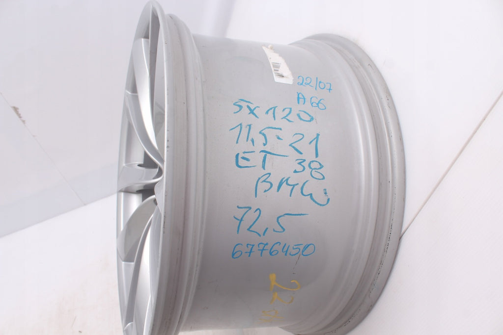 1x Alufelge 21 Zoll 11.5" 5x120 38ET Glanz Silber 6776450 BMW 1 Rim Wheel FEL7808119063kf
